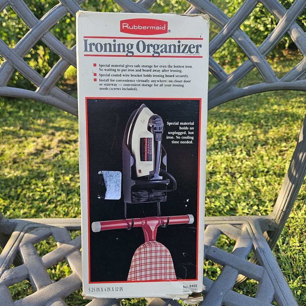 NEW VTG 1988 Black RUBBERMAID‎ Ironing Organizer Model #2455 USA MADE Sturdy!